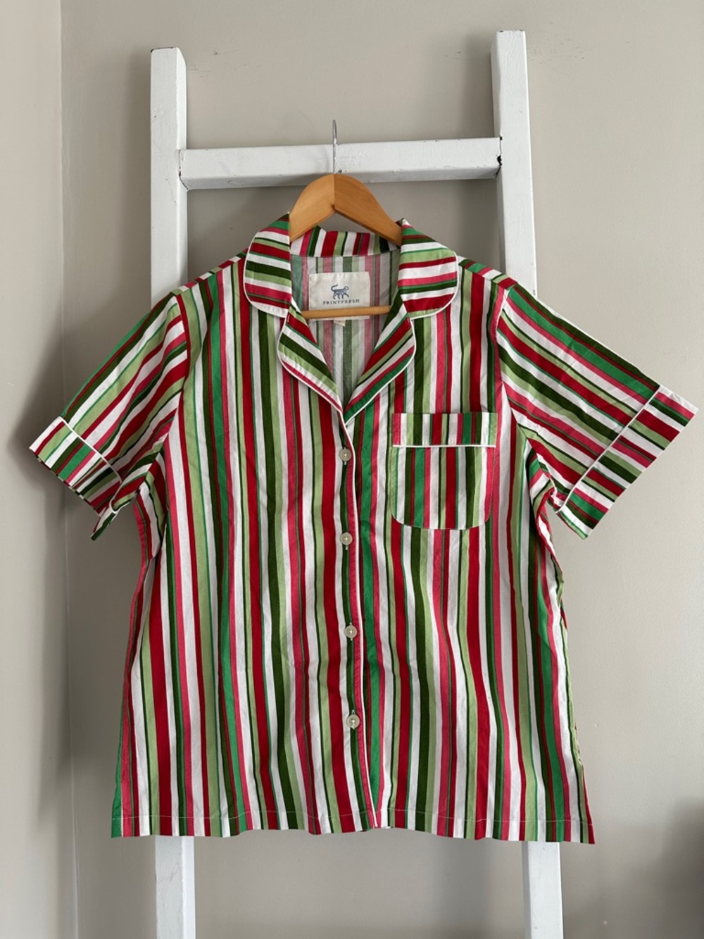 Printfresh Candy Stripe Pajama Top